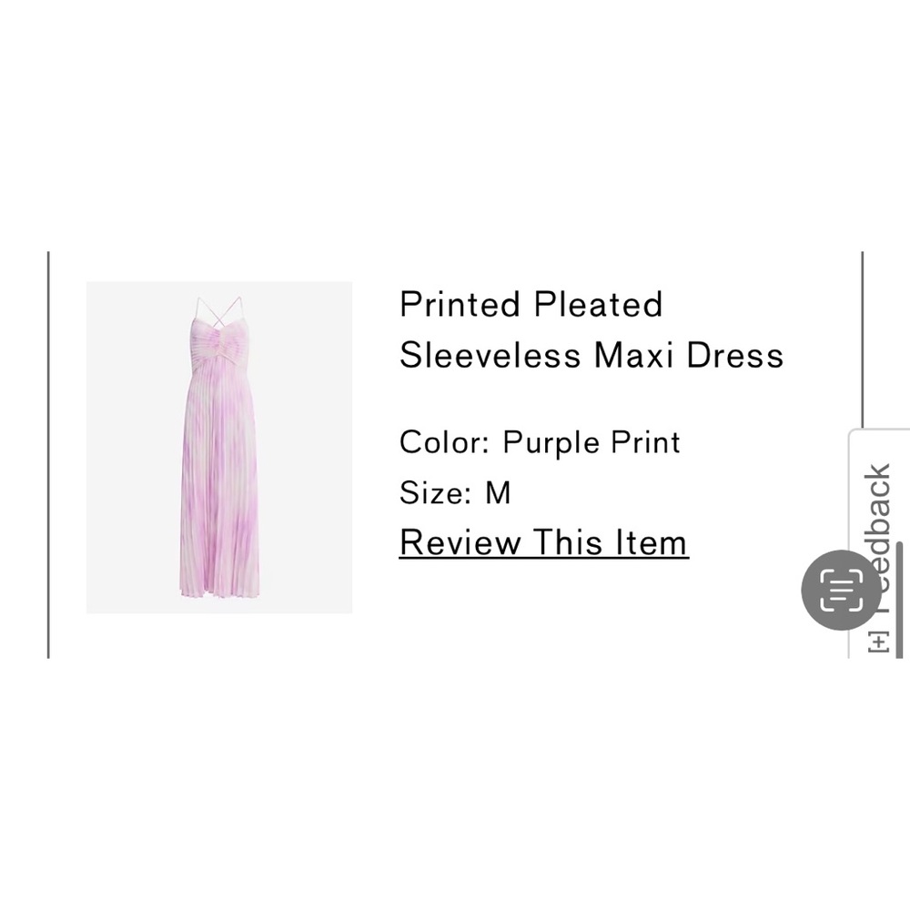 Express Purple Print Sleeveless Maxi Dress